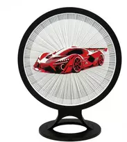 3D Gaminiai Stalinis LED šviestuvas Sportinis automobilis, apskritimo formos