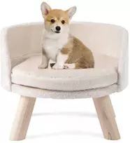 Promotions Šuns sofa-lova, 42x42x33 cm, balta, pušies mediena