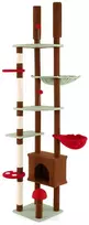 Promotions Katės bokštas, reguliuojamo aukščio grybo formos katės bokštas 207-237x40x40 cm, rudas
