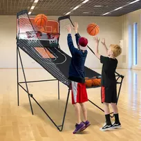 Promotions Krepšinio lankas su automatika, 205x106x205 cm, juodas, sulankstomas arkadinis žaidimas