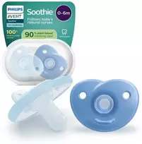 Philips Avent Soothie rauhoittava tutti, 0–6 kk, sininen, 2 kpl
