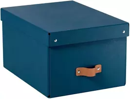 Leitz Puro laikymo dėžė su dangčiu, vidutinė, 17 l, 100 % perdirbtas kartonas, 2 vnt. pakuotė, Mėlyna, kartonas, 17 l, 270 mm, 370 mm, 200 mm