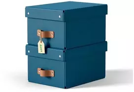 Leitz Puro laikymo dėžė su dangteliu, maža, 7 l, 100 % perdirbtas kartonas, 2 vnt. pakuotė, Mėlyna, kartonas, 7 l, 200 mm, 280 mm, 150 mm