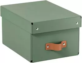 Leitz Puro laikymo dėžė su dangteliu, maža, 7 l, 100 % perdirbtas kartonas, 2 vnt. pakuotė, Žalias, kartonas, 7 l, 200 mm, 280 mm, 150 mm