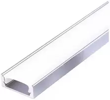 LED paviršinis profilis P01, anoduoto sidabro sp., 2m, su dangteliu ir užbaigimais