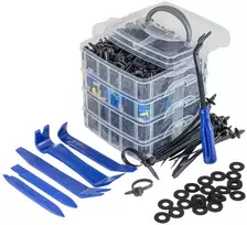 Plastiko suvirinimo rinkinys su kaiščiais ir segtukais, 1211 vnt. AMIO-04746