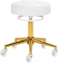 Activeshop Kosmetologinė meistro kėdutė Gabbiano D054G Gold and Baltas