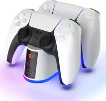 Rampage RP-PS5 PlayStation 5 greito įkrovimo stotelė su RGB apšvietimu