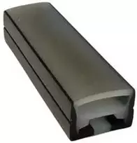 Silikoninis LED profilis 15x10 mm, spalva: juoda