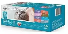 Kačių maistas - Frendi žuvies gabaliukai subtiliame padaže 48x100g be glitimo