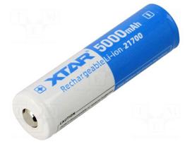 Re-battery: Li-Ion | 21700 | 3.7V | 5000mAh | Ø21.5x74.5mm | 10A | 1pcs.