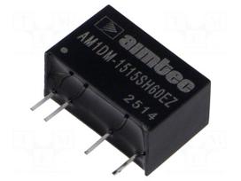 Converter: DC/DC | 1W | Uin: 13.5÷16.5VDC | Uout: 15VDC | Iout: 67mA