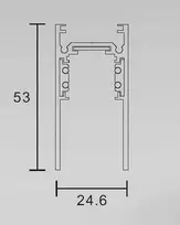 Pakabinamas šviestuvas KING Magnetinis bėgelis paviršinis / pakabinamas baltas S20 2000mm