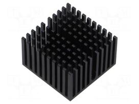 Heatsink: extruded | grilled | BGA | black | L: 40mm | W: 40mm | H: 25mm