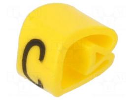 Markers | Marking: C | 2.5÷5mm | PVC | yellow | -30÷80°C | leaded | CLI C