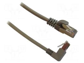 Patch cord | U/UTP | Cat 5e | RJ45 plug,RJ45 up angled plug | Cu