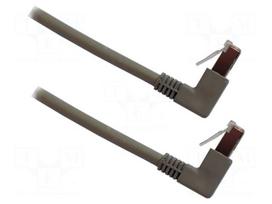 Patch cord | S/FTP | Cat 7 | RJ45 up angled plug,both sides | Cu