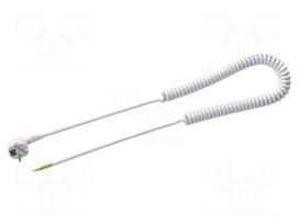 Cable | 3G1.5mm2 | CEE 7/7 (E/F) plug angled,cables | PUR | coiled