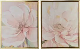 Mondex Since 1986 INGA 2 paveikslų rinkinys 40x50cm rožinės gėlės