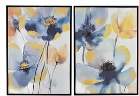 Mondex Since 1986 INGA 2 paveikslų rinkinys 50x70cm auksinės gėlės