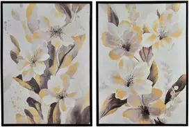 Mondex Since 1986 INGA 2 paveikslų rinkinys 50x70cm auksinės gėlės 2