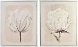 Mondex Since 1986 INGA 2 paveikslų rinkinys 40x50cm balta gėlė