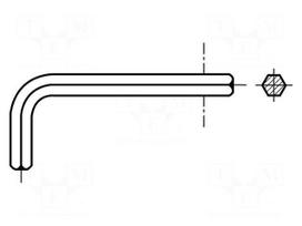 Wrench: hex key | HEX 6mm | Overall len: 200mm | DIN 911 | steel