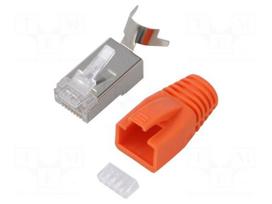 Connector: RJ45 | plug | PIN: 8 | Cat 6a,Cat 7 | shielded | 8p8c | 8mm