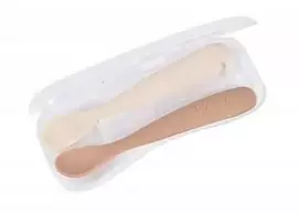 BEABA PRADINIO MAITINIMO SILIKONINIŲ 2 VNT.ŠAUKŠTELIŲ RINKINYS SU DĖŽUTE, CLAY / PRALINE