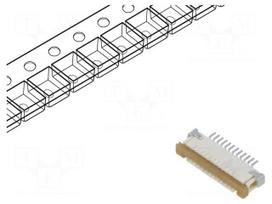 Connector: FFC/FPC | SMT | 50V | 500mA | Easy-On | PIN: 12 | Mat: polyamide