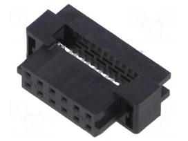 Connector: wire-wire/PCB | plug | female | PIN: 12 | Milli-Grid | IDC