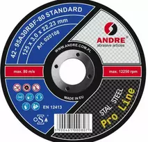 ANDRE METALO PJOVIMO DISKAS 125 x 3,0mm STANDARD PRO LINE 95A30RBF