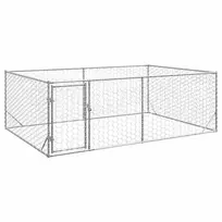 Lauko šunų voljeras su durelėmis, 3x2x1 m, cinkuotas plienas
