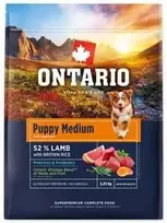 Ontario Puppy Medium ėriena & Brown ryžiai 2,25kg