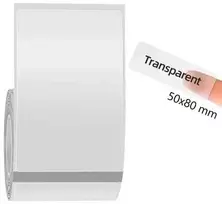 Etiketės B serija Niimbot 50x80 mm 95 vnt. permatomos