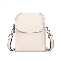 Women Luxury Solid Genuine Leather Shoulder Messenger Bags Cowhide Small Phone Bag