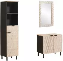 Vonios komplektai su stalčių 3 pcs Baltos skalbimo apdaila