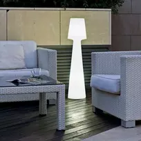 NewGarden 1,2W LED įkraunamas šviestuvas LOLA 110, baltas, 6000K/RGB, IP54, su USB jungtimi, dimeriuojamas
