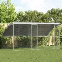 Šunų narvas 2 pcs Sidabro 4 x 2 x 2 m Galvanizuotas plienas