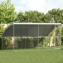 Šunų narvas 2 pcs Sidabro 4 x 2 x 2 m Galvanizuotas plienas