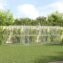 Šunų narvas 3 pcs Sidabro 6 x 2 x 2 m Galvanizuotas plienas