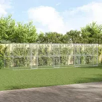Šunų narvas 4 pcs Sidabro 8 x 2 x 2 m Galvanizuotas plienas