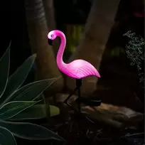 Saulės energija maitinamas sodo šviestuvas, dekoratyvinis flamingas, LED dekoracija, 53 cm