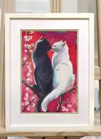 Oven Kryželiu siuvinėjimo rinkinys „Pūkuota romantika“ 20×30 cm S1707