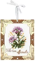MP Studia Medinis kryželiu siuvinėtas paveikslėlis „Valerijonas“ 13x11 cm