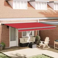 Ištraukiama markizė Raudona 4 × 3 m Audinys ir aliuminis