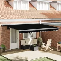 Ištraukiama markizė Juoda 4 × 3 m Audinys ir aliuminis