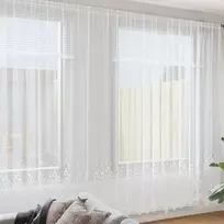 Nėrinių Užuolaida Balta 1200 x 280 cm Poliesteris