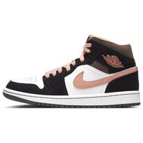 Air Jordan 1 Mid SE Peach Mocha Moteriški sportbačiai Juodi Balti Abrikosiniai DH0210-100 39