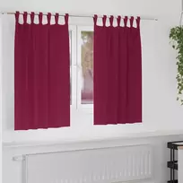 Užuolaidos su žiedais, blokuojančios šviesą 2 pcs Vyno raudona